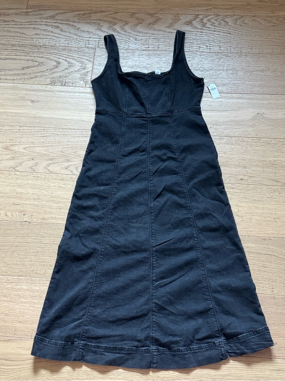 Old Navy Black Midi Tank Dress